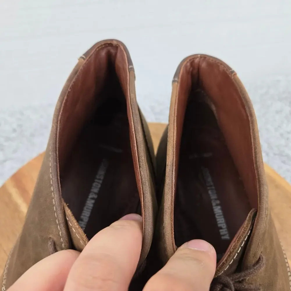 Johnston Murphy Men 9.5M Copeland Brown Leather Lifestyle Crepe Sole Chukka Boot